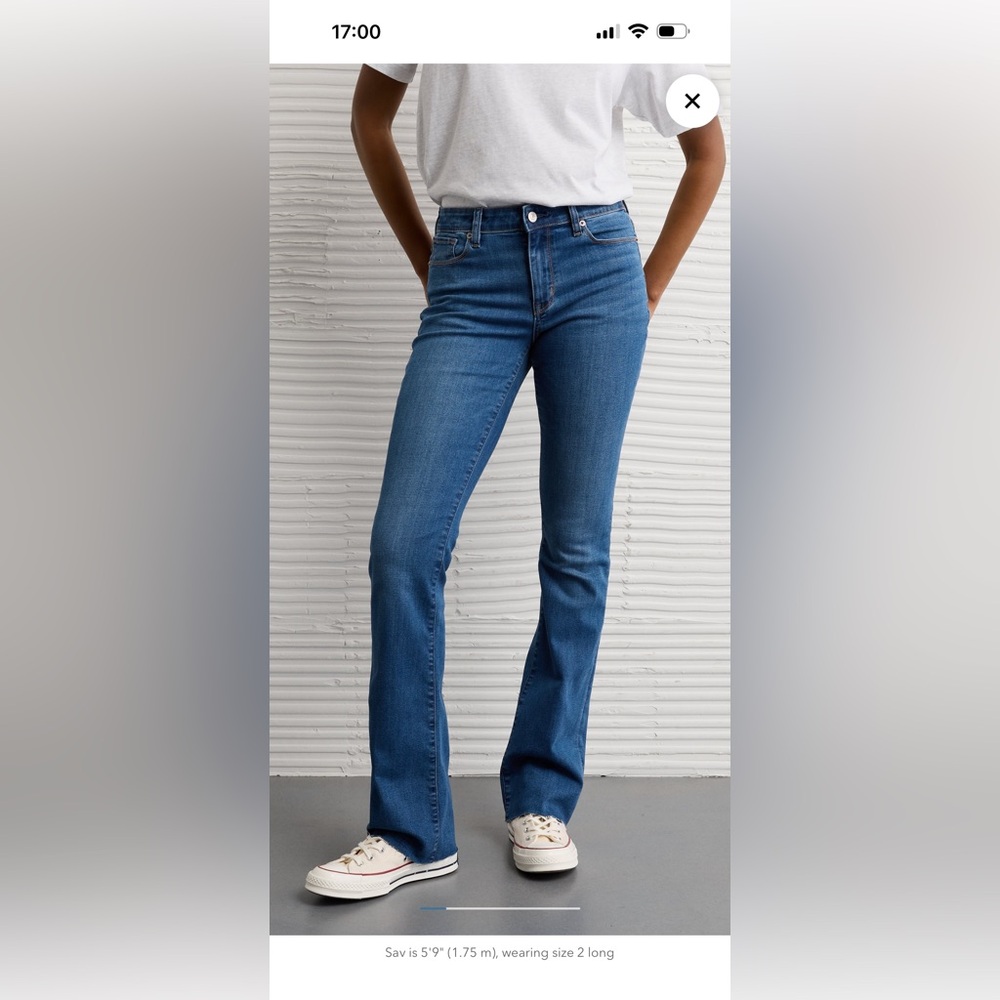 American Eagle Outfitters Blue High Rise Skinny Kick Jeans